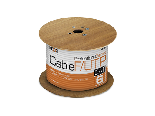 [78877] ROLLO DE CABLE F/UTP NEXXT CAT6 FOIL, 1000 PIES, 23 AWG, 100% COBRE, CAHQUETA TIPO CMX, EXTERIOR, 4P, 250HZ, NEGRO.