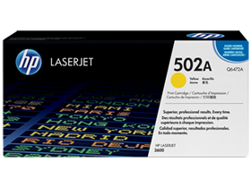 [63820] TONER HP 502A - Q6472 - AMARILLO - 4,000 PAGINAS - PARA LASERJET 3600