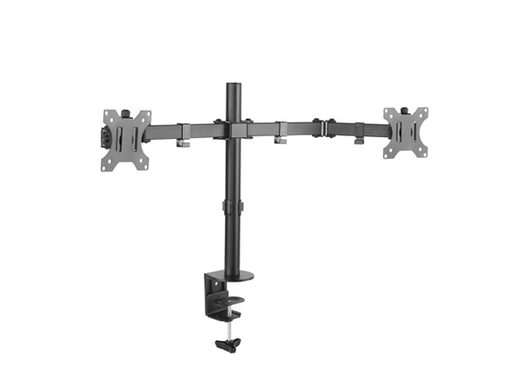 [86670] SOPORTE PARA MONITOR DUAL, ARGOM, PARA MONITORES HASTA 32", CON ABRAZADERA (ARG-BR-1602)