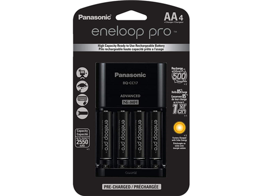 [91784] CARGADOR PANASONIC RECARGABLE PARA 4 BATERIAS AA, NIMH, 240 VOLTS