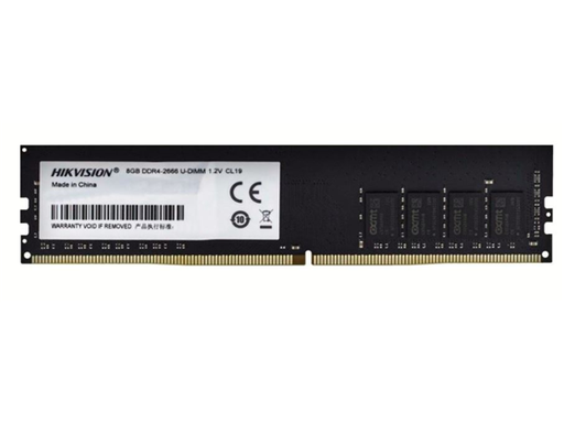 [93132] MEMORIA 8GB (1X8) HIKVISION, P/DESKTOP, DDR4, 2666MHZ, CL19, UDIMM, 288 PIN.