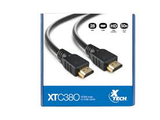 [78450] CABLE HDMI XTECH, 50 PIES, NEGRO.