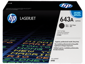 [64081] TONER HP 643A - Q5950A - NEGRO - 11,000 PAGINAS - PARA IMPRESORA LASERJET 4700 / 4700DN / 4700DTN