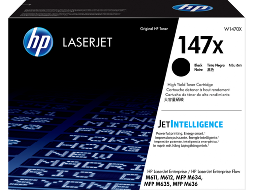 [93294] TONER HP - 147X - W1470X - NEGRO - 25,200 PAGINAS - PARA IMPRESORA LASERJET - M636FH, M611X, M610DN, M612X, M612X, M634Z, M612DN, M635FHT, M636Z, M635Z, M634H