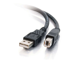 [77644] CABLE USB 2.0 A/B AGILER, 6 PIES, NEGRO. PARA IMPRESORA.