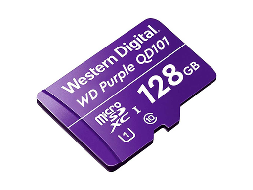 [93342] MEMORIA MICROSD 128GB WESTERN DIGITAL PURPLE QD101, PARA CAMARAS DE VIGILANCIA, SDXC, CLASE 10 UHS-1 - ULTRA DURABILIDAD
