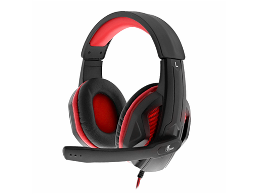 [89165] AUDIFONO CON MICROFONO XTECH IGNEUS GAMING, 3.5MM + USB , NEGRO / ROJO, CON LUZ, CONTROL DE VOLUMEN (XTH-551)