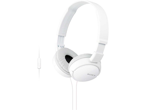 [86955] AUDIFONO CON MICROFONO Y REMOTO, SONY CON ALMOHADILLAS ACOLCHADAS -  EXTRA BAJO, CELULAR, BLANCO (MDRZX110APWC***)