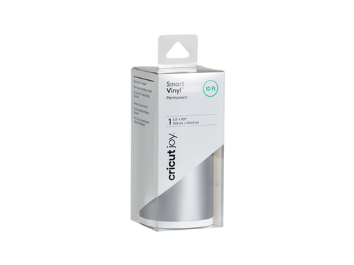 [93448] ROLLO DE VINIL CRICUT PERMANENTE, 5.5 " X 10', PARA CRICUT JOY. IDEAL PARA PROYECTOS DE INTERIOR COMO CRISTALERIA, PUERTAS DE DUCHA, TAZAS Y MAS. COLOR PLATEADO (2007352).