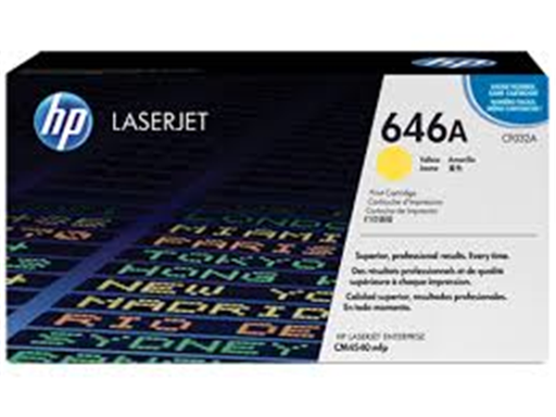 [86680] TONER HP 646A - CF032A - CF032A - AMARILLO - 12,500 PAGINAS - PARA IMPRESORA COLOR LASERJET ENTERPRISE - CM4540F