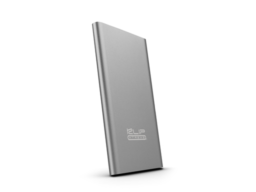 [85508] CARGADOR MOVIL KLIPX (POWER BANK), BACKUP BATTERY, 5000MAH, SLIM, USB OUTPUT 5V/2.1A, PLATEADO (KBH-155SV)