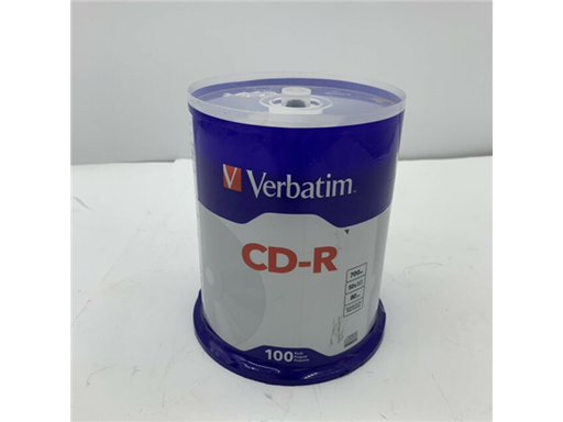 [92859] CD-R VERBATIM, 700MB, 52X, SPINDLECON BANDEJA, 100PK