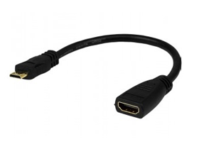 [74716] CABLE ARGOM CONVERTIDOR MINI  HDMI A  HDMI, TRANSICION DE ALTA VELOCIDAD DE 10.2 GBPS RESOLUCIONES DE 1080P.