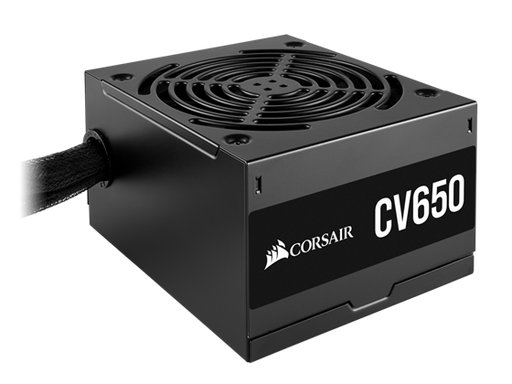 [89159] POWER SUPPLY CORSAIR 650 WATTS, 80 PLUS BRONZE (CV650), CONECTORES PCI-E X2, SATA X5, PATA X4, COLOR NEGRO, (CP-9020211-NA)