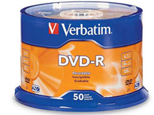 [89529] DVD-R VERBATIM LIFE SERIES 16X, PRINTEABLE WH HUB, IJP, 50PK