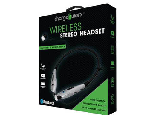 [82783] AUDIFONO CON MICROFONO CHARGEWORX BLUETOOTH,  BATERIA RECARGABLE 10 HRS, REDUCCION DE RUIDO, MARCADO POR VOZ, CONTROLES DE MUSICA Y TELEFONO, ALERTA VIBRADORA EN LLAMADAS, NEGRO/PLATEADO