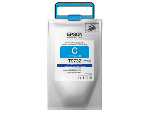 [87378] BOLSA DE TINTA EPSON T973 CYAN, RENDIMIENTO DE TINTA 20,000 PAGINAS, COMPATIBLE CON EPSON, WORKFORCE PRO WF-C869R.