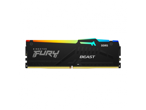 [92736] MEMORIA 8GB (1X8GB) KINGSTON, P/DESKTOP, DDR5, 4800MT/S, CL38. FURY BEAST RGB, 64-BIT 288-PIN DIMM, NON-ECC UNBUFFERED MEMORY (KF548C38BBA-8)