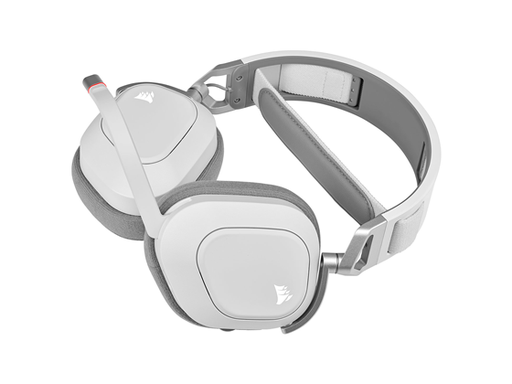 [92579] AUDIFONO CON MICROFONO CORSAIR HS80 RGB GAMING, SURROUND, USB, BANDA AJUSTABLE, CONTROL DE VOLUMEN, ALMOHADILLAS ACOLCHADAS PARA LARGAS HORAS DE JUEGO, COLOR WHITE, (CA-9011238-NA)