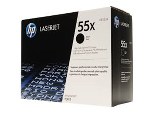 [80844] TONER HP 55X - CE255X - NEGRO - 13,500 PAGINAS - PARA IMPRESORA LASERJET P3011 P3015, M521DN