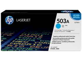 [72087] TONER HP 503A - Q7581A - CYAN - 6,000 PAGINAS - PARA IMPRESORA COLOR LASERJET - 3800, 3800DN, 3800DTN, 3800N, CP3505, CP3505DN, CP3505N, CP3505X