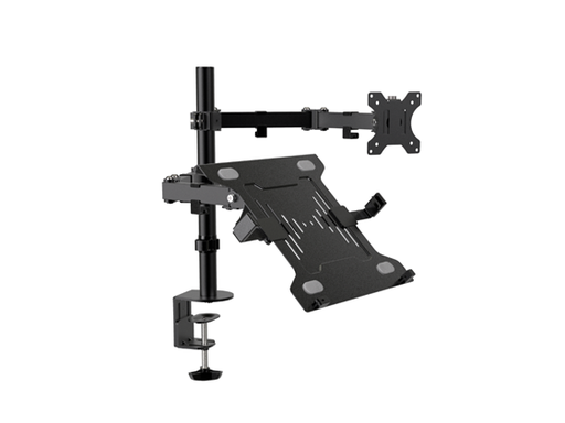 [91839] SOPORTE PARA MONITOR Y LAPTOP KLIPX, (15.6" LAPTOPS) - (13 TO 32" MONITOR)  (KMM-301)