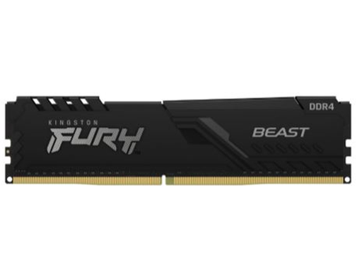 [91584] MEMORIA 8GB (1X8GB) KINGSTON, P/DESKTOP, DDR4, 2666MHZ, PC4-21300, NO-ECC, CL16, HYPERX FURY BEAST.
