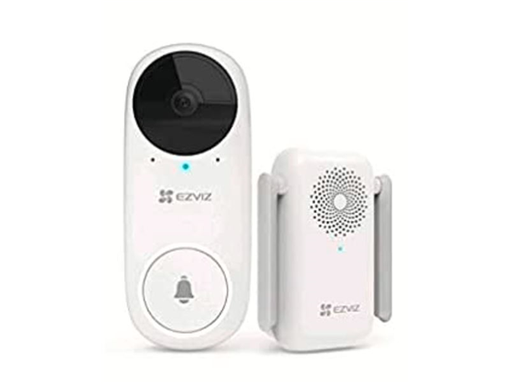 [92614] KIT VIDEOPORTERO MARCA EZVIZ, MODELO DB2C, 1080P, DETECTOR DE MOVIMIENTO, TIMBRE (20 TONOS), WIFI, IR, PIR, CHARLA BIDIRECCIONAL, SIN GRADO IP, FRECUENCIA 2,4 GHZ, INFRAROJOS HASTA 20' (6M)