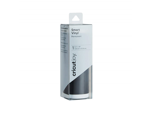 [93440] ROLLO DE VINIL CRICUT PERMANENTE, 5.5 X 48", PARA CRICUT JOY. IDEAL PARA PROYECTOS DE INTERIOR COMO CRISTALERÍA, PUERTAS DE DUCHA, TAZAS Y MÁS. COLOR GLOSSY - NEGRO. (2007092).