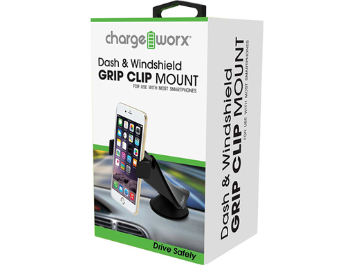 [92694] SOPORTE UNIVERSAL  PARA SMARTPHONES Y IPODS EN TABLERO DE VEHICULO CHARGEWORX, NEGRO(CX9910BK)