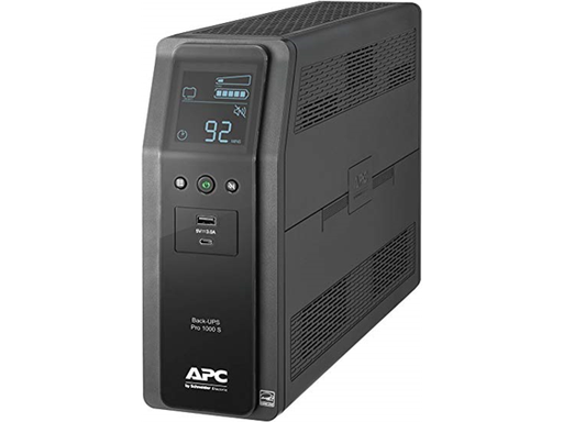 [85262] UPS APC BR1000 BACK-UPS PRO, 1.0KVA (1000 VA), 600 WATTS, INPUT 120V / OUTPUT 120V, INTERFACE PORT USB.