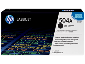 [65937] TONER HP 504A - CE250A - NEGRO - 5,000 PAGINAS - PARA IMPRESORA LASERJET CP3525 / CM 3530