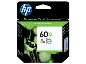 [65999] CARTUCHO HP 60XL - CC644WL - TRICOLOR - ALTO RENDIMIENTO - 11ML - PARA IMPRESORA F4280