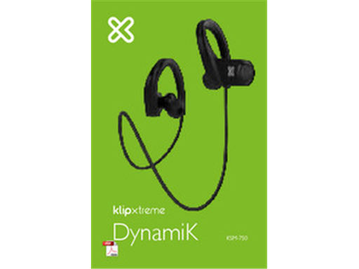 [91835] AUDIFONO CON MICROFONO BLUETOOTH KLIPX DINAMIK, DEPORTIVOS, BATERIA RECARGABLE, NEGRO, RESISTENTE AL SUDOR Y AL AGUA IP7X, REDUCION DE RUIDO, BT 5.0, 16 HORAS DE REPRODUCCION, (KSM-750)