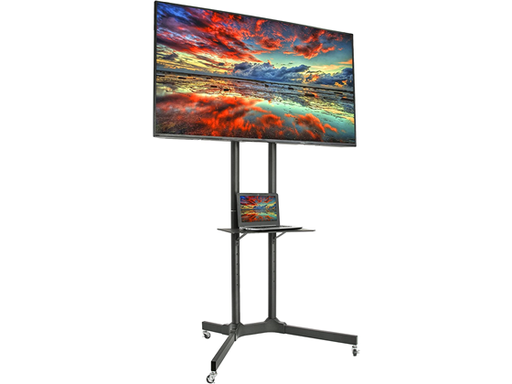 [86597] SOPORTE DE PARED PARA MONITOR INDIVIDUAL DE 17" A 32" PULGADAS CON BRAZO NEUMATICO, BANDEJA PARA TECLADO, ALTURA AJUSTABLE, VESA HASTA 100 X 100 MM, NEGRO