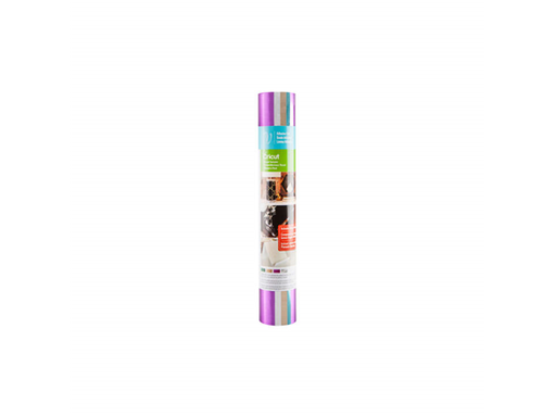 [93428] ROLLO DE HOJAS CRICUT DE VINIL  FOIL , (4HOJAS) ADH 12X24". COLOR MORADO, DORADO, TURQUESA Y PLATEADO. (2003576).