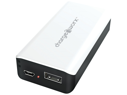 [87029] CARGADOR FUENTE PORTATIL PARA SMARTPHONES & TABLETS, POWER BANK, CHARGEWORX, 20HRS, 4000MAH, BLANCO.