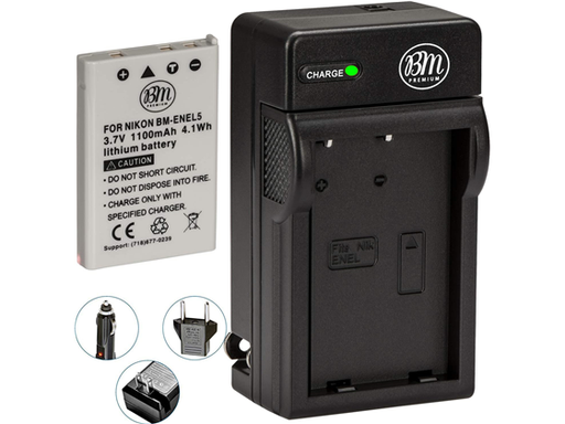 [93182] BATERIA EN-EL5 + CARGADOR PARA CAMARA NIKON, 3.7V, 1100 MAH