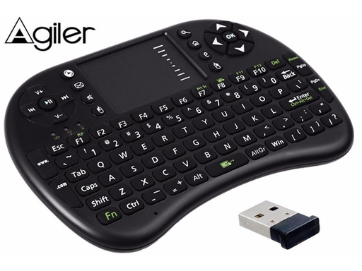 [79409] TECLADO AGILER INALAMBRICO, MULTIMEDIA 2.4 GHZ, BLACK, (AGI-9836)