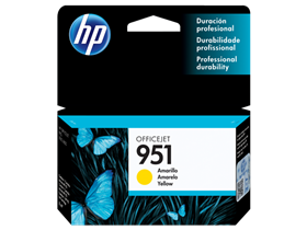 [70049] CARTUCHO HP 951 - CN052AL - AMARILLO - 8ML - PARA IMPRESORA OFFICEJET PRO 251DW / 276DW / 8100 / 8600 / 8600 / 8610 / 8620