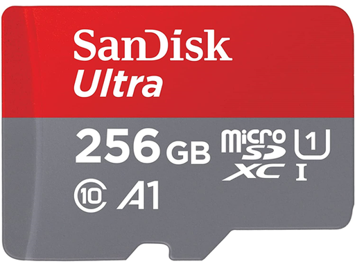 [93678] MEMORIA MICROSD 256GB SANDISK, ULTRA MICROSDXC UHS-I, 120MB/S, C10, U1, FULL HD, A1