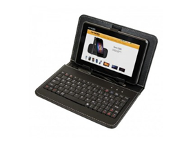 [73793] COVER ARGOM PARA TABLETA 7", NEGRO, CON TECLADO, TIPO FOLIO