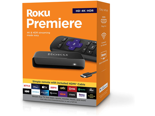 [91088] ROKU PREMIER - 4K STREAMING - HDR 10 - PUERTO HDMI PARA CONVERTIR TV NORMAL EN SMART TV, CONTROL REMOTO (3920R)
