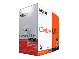 [62694] ROLLO DE CABLE UTP NEXXT, CAT-5E, 1000 PIES, 24 AWG, 100% COBRE, CHAQUETA TIPO CM, 4 PARES, 100HZ, GRIS.