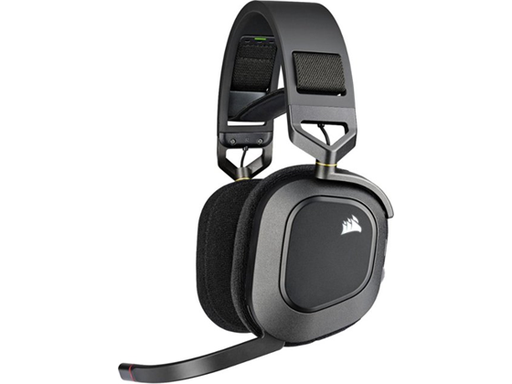 [92578] AUDIFONO CON MICROFONO CORSAIR HS80 RGB GAMING, SURROUND, USB, BANDA AJUSTABLE, CONTROL DE VOLUMEN, ALMOHADILLAS ACOLCHADAS PARA LARGAS HORAS DE JUEGO, COLOR CARBON, (CA-9011237-NA)