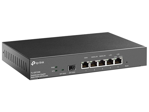 [94127] ROUTER TP-LINK SAFESTREAM™ ER7206 V2 OMADA VPN, MULTIWAN WAN, 2 GIGABIT LAN/WAN PORTS + 2 GIGABIT LAN PORTS + 1 GIGABIT WAN PORT + GIGABIT SFP WAN PORT, LOAD BALANCE FUNCTION.