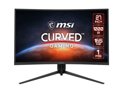 [94155] MONITOR MSI 27" 165 HZ VA QHD GAMING MONITOR 1MS (MPRT) / 4MS (GTG) FREESYNC PREMIUM 2560 X 1440 (2K) CURVED