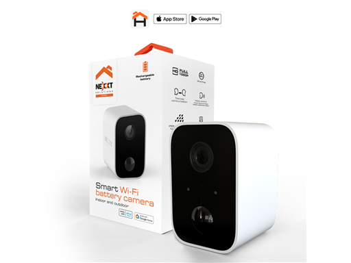 [94208] CAMARA DE VIGILANCIA INTERIOR/EXTERIOR NEXXT WIFI CON BATERIA (HOME AUTOMATION), 1080P, FIJA, DIA Y NOCHE, DETECTA MOVIMIENTO, MICRO SD, SE ACTIVA POR VOZ, (NHC-O640)