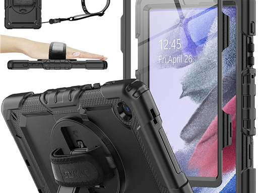 [94329] COVER SEYMAC PARA SAMSUNG GALAXY TAB A7 LITE CASE 8.7'', PROTECTOR DE PANTALLA, CORREA DE MANO GIRATORIA 360(X002X4GFZL)