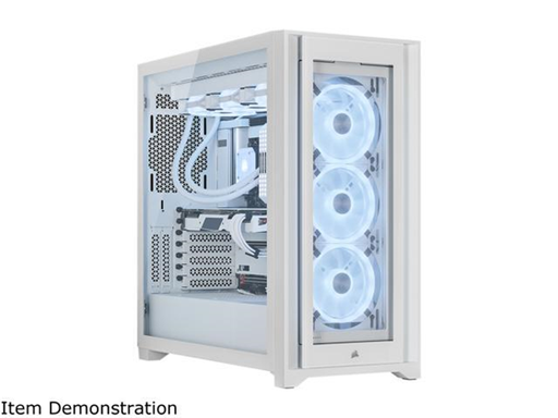 [94367] CASE CORSAIR ICUE 5000X QL EDITION, MID TOWER, WHITE, 7 EXPANSION SLOT, 4X 2.5", 2X 3.5", CRISTAL TEMPLADO EN TOPE, LATERAL Y FRENTE, INCLUYE 4 ABANICOS 120MM QL (CC-9011233-WW)
